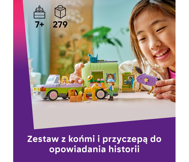 LEGO FRIENDS 42695 Przyczepa z koniem i źrebaczkiem - 1473471 - zdjęcie 4